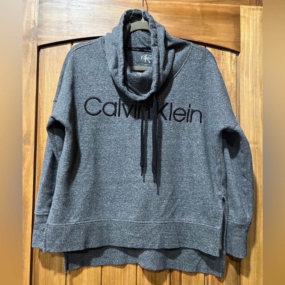 Calvin Klein Charcoal Funnel Neck Sweatshirt